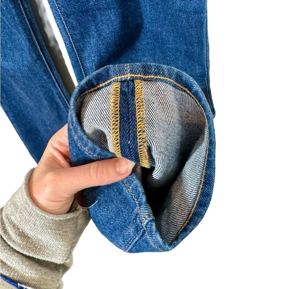 HATCH The Straight Leg Maternity Jeans in True Blue - Picture 10 of 14